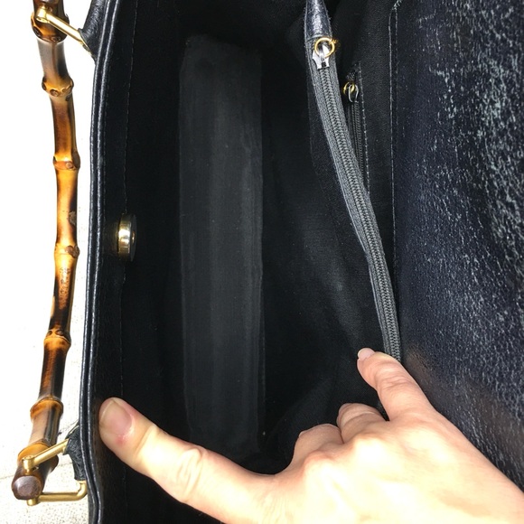 Authentic Gucci Diana tote bag black leather bamboo handles - Picture 10 of 16